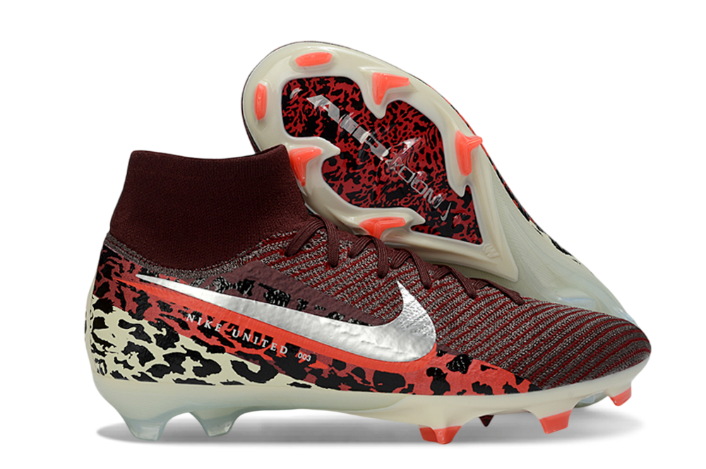 Air Zoom Mercurial Superfly 16 Elite XXV FG — Dark Red/Leopard — image 5