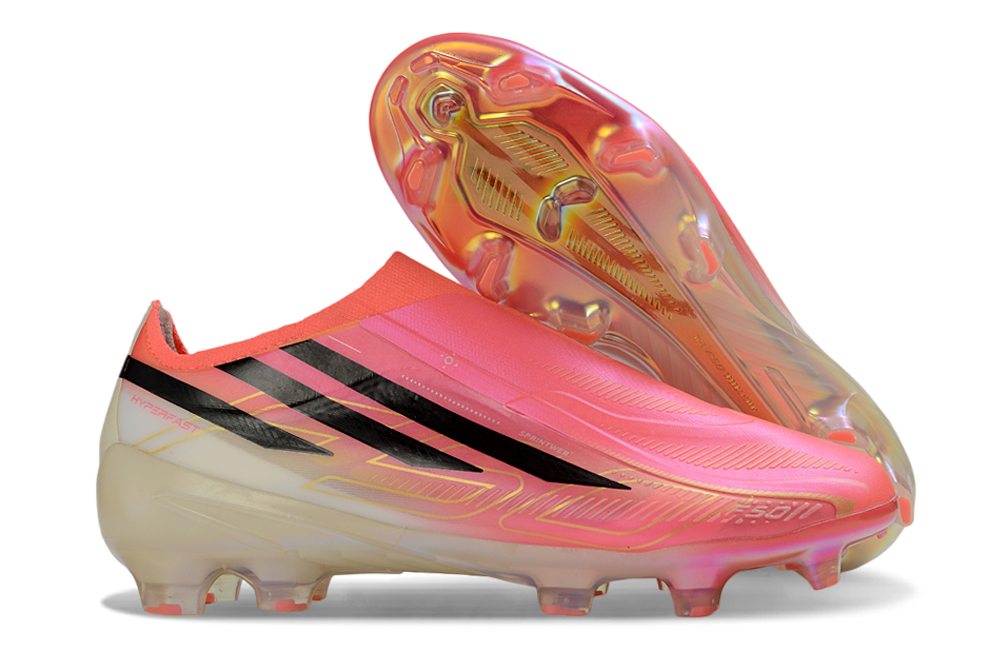 F50 Hyperfast Elite Laceless FG — Pink/White — image 2