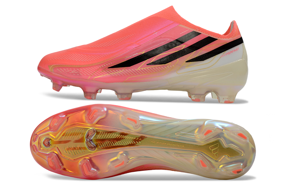 F50 Hyperfast Elite Laceless FG — Pink/White — image 3